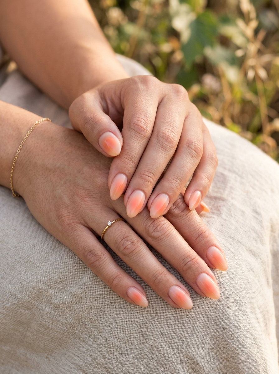 Sunset Aura Nails